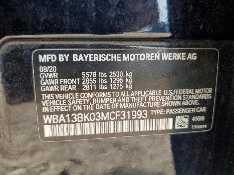 2021 BMW M550XI   