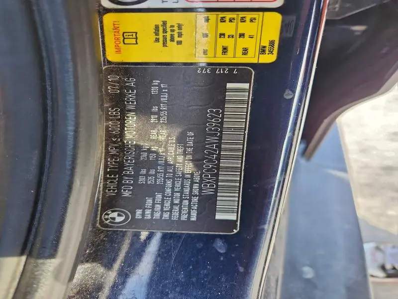 2010 BMW X3 XDRIVE30I  