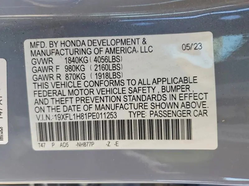 2023 HONDA CIVIC SPORT TOURING  