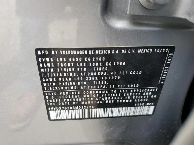 2024 VOLKSWAGEN TAOS SE  