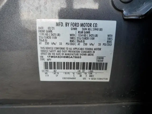 2021 FORD EXPLORER XLT  