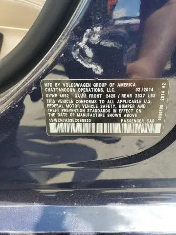 2014 VOLKSWAGEN PASSAT SEL  