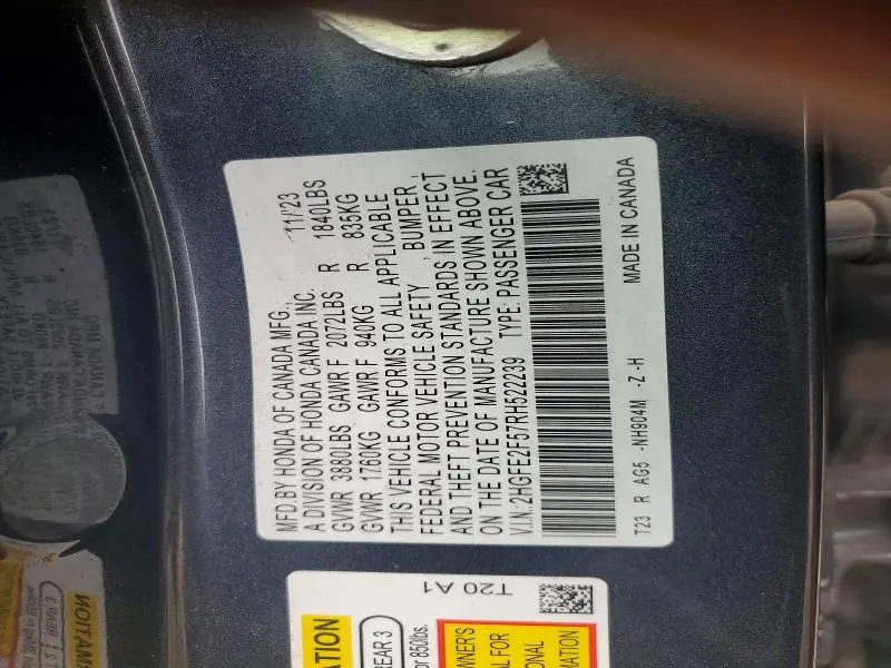 2024 HONDA CIVIC SPORT  