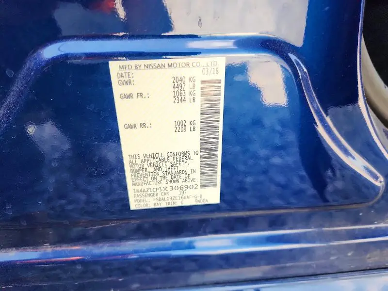 2018 NISSAN LEAF SL  