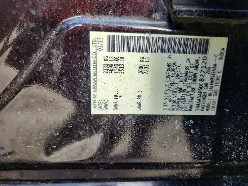 2013 NISSAN MAXIMA S  