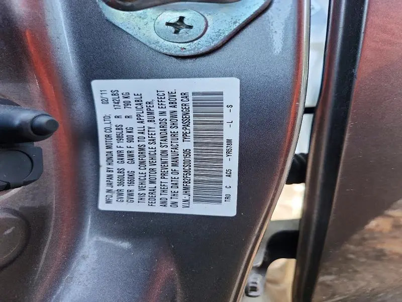 2012 HONDA CIVIC LX  