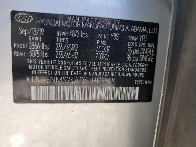 2020 HYUNDAI SANTA FE SE  