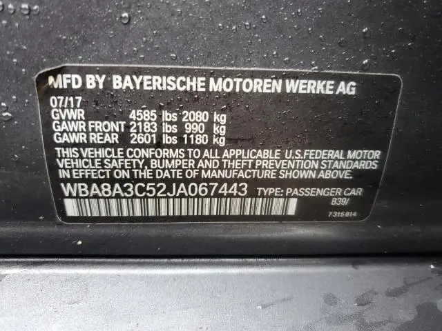 2018 BMW 320 XI  