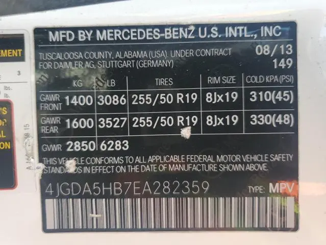 2014 MERCEDES-BENZ ML 350 4MATIC  
