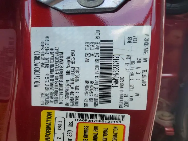 2016 FORD FUSION SE  