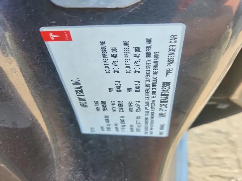 2018 TESLA MODEL 3   
