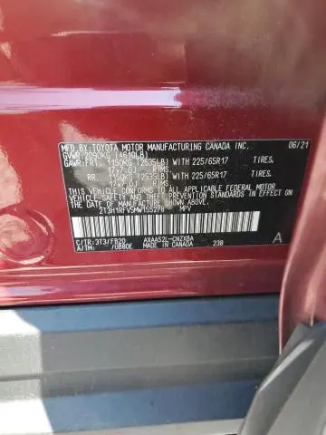 2021 TOYOTA RAV4 LE  