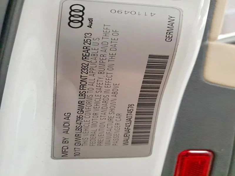 2018 AUDI A4 PREMIUM PLUS  