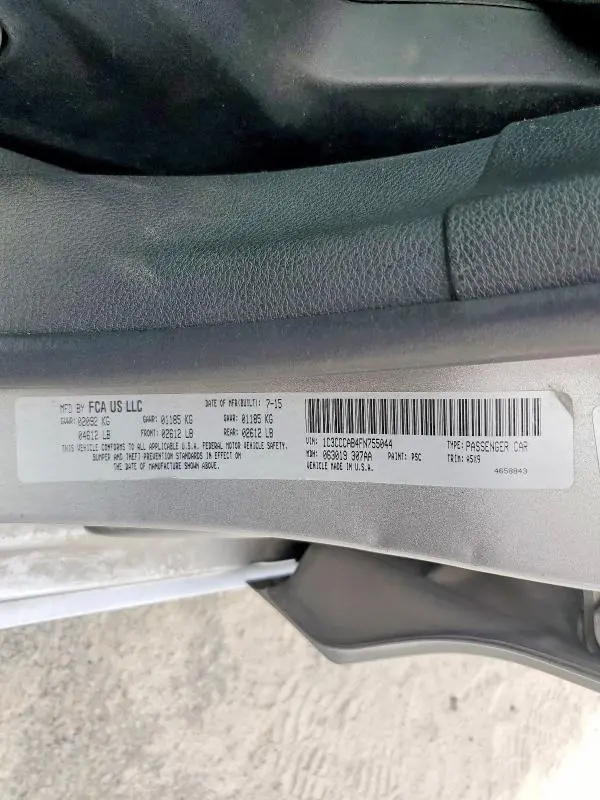 2015 CHRYSLER 200 LIMITED  