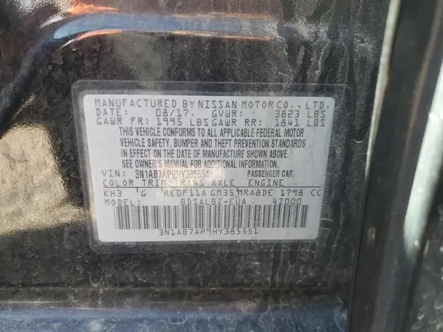 2017 NISSAN SENTRA S  