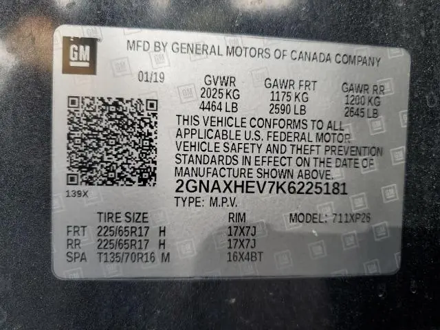 2019 CHEVROLET EQUINOX LS  