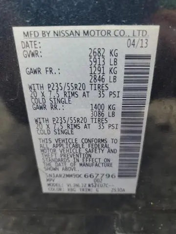 2013 NISSAN PATHFINDER S  