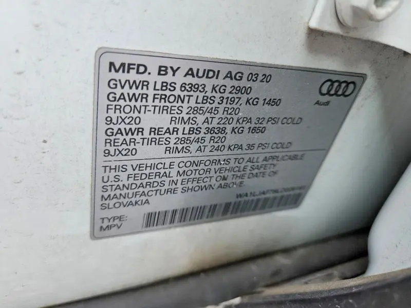 2020 AUDI Q7 PREMIUM PLUS  