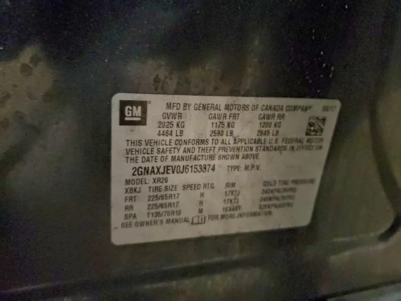 2018 CHEVROLET EQUINOX LT  