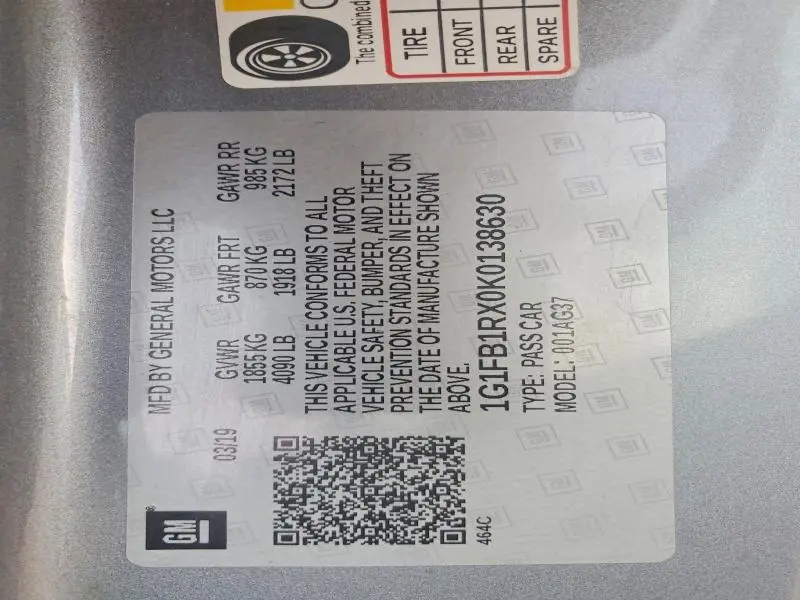 2019 CHEVROLET CAMARO LS  