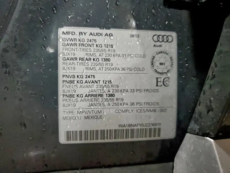 2018 AUDI Q5 PREMIUM PLUS  