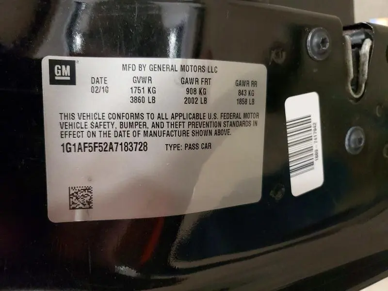 2010 CHEVROLET COBALT 2LT  