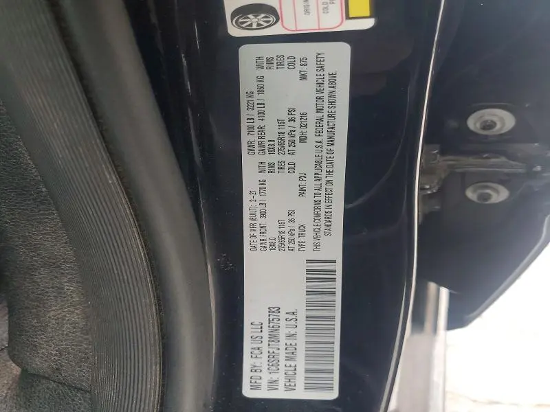 2021 RAM 1500 LARAMIE  