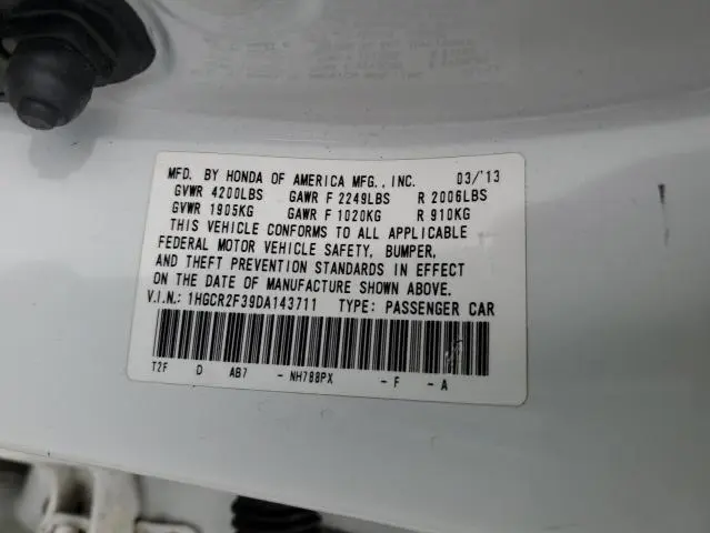 2013 HONDA ACCORD LX