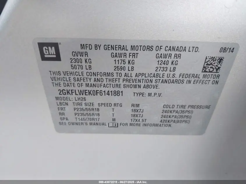 2015 GMC TERRAIN SLE-2