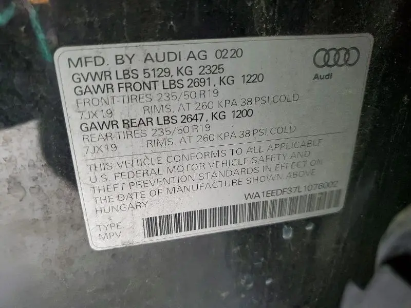 2020 AUDI Q3 PREMIUM PLUS S-LINE  