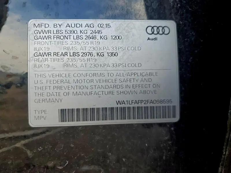 2015 AUDI Q5 PREMIUM PLUS  