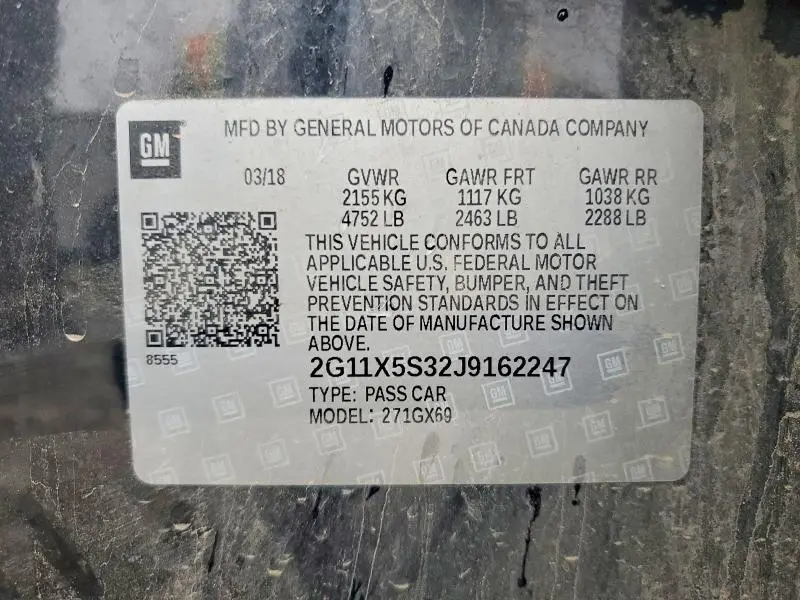 2018 CHEVROLET IMPALA LS  