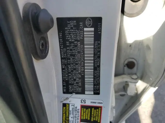 2019 TOYOTA CAMRY XSE  