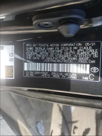 2021 TOYOTA COROLLA LE