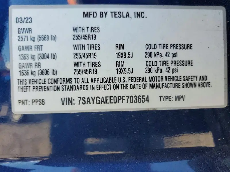 2023 TESLA MODEL Y   