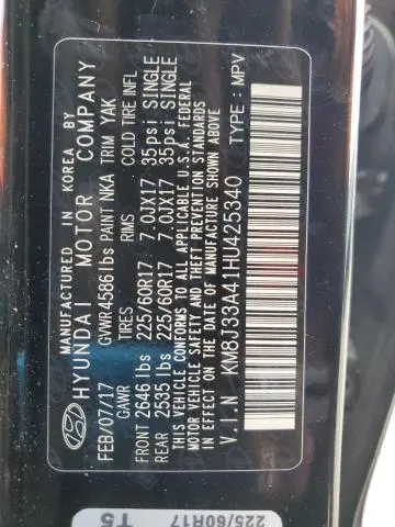 2017 HYUNDAI TUCSON LIMITED  