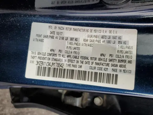 2018 MAZDA 3 TOURING  