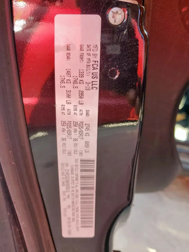 2019 DODGE GRAND CARAVAN GT  