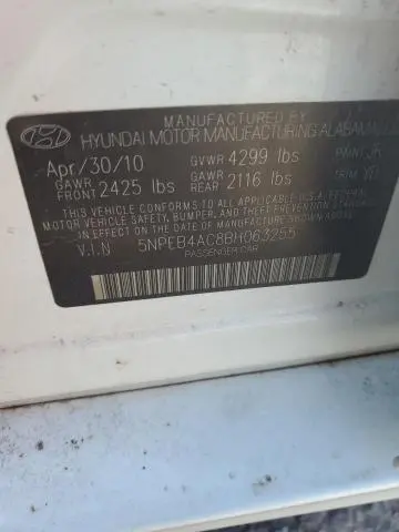 2011 HYUNDAI SONATA GLS  