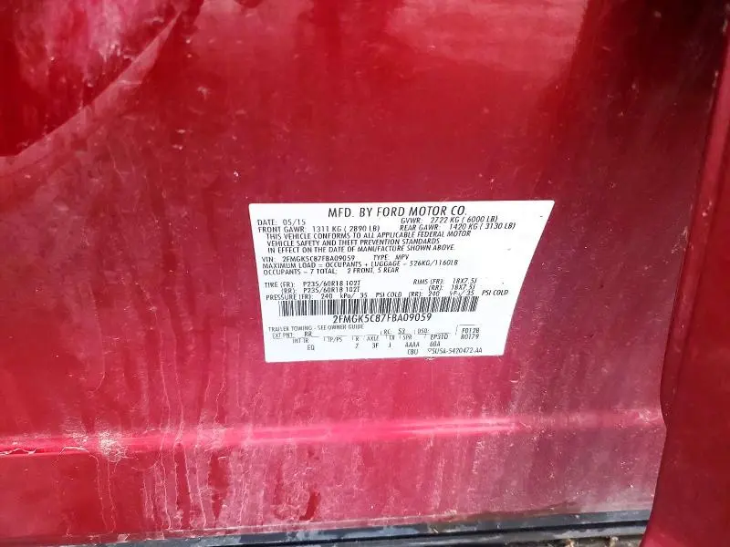 2015 FORD FLEX SEL  