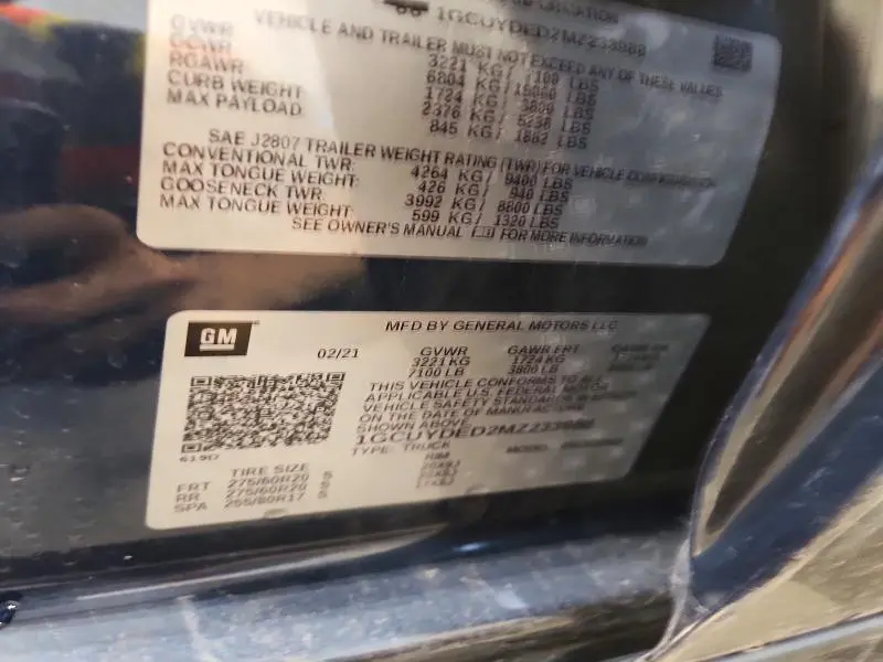 2021 CHEVROLET SILVERADO K1500 LT  
