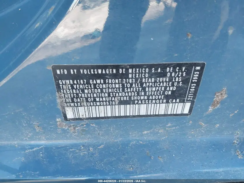 2025 VOLKSWAGEN JETTA 1.5T S