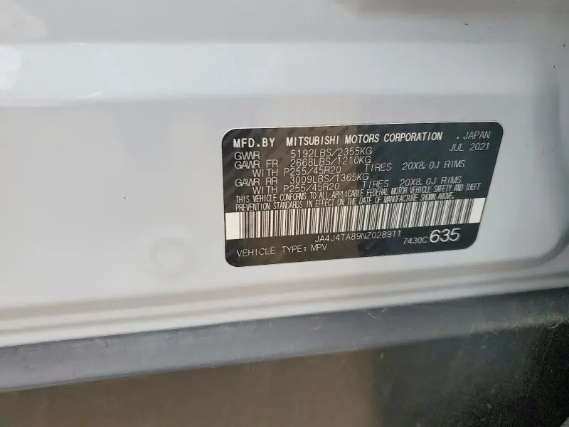 2022 MITSUBISHI OUTLANDER ES  