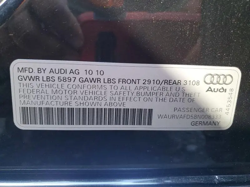 2011 AUDI A8 L QUATTRO  