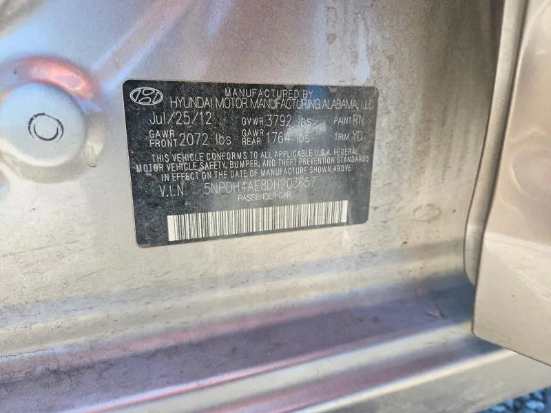 2013 HYUNDAI ELANTRA GLS  