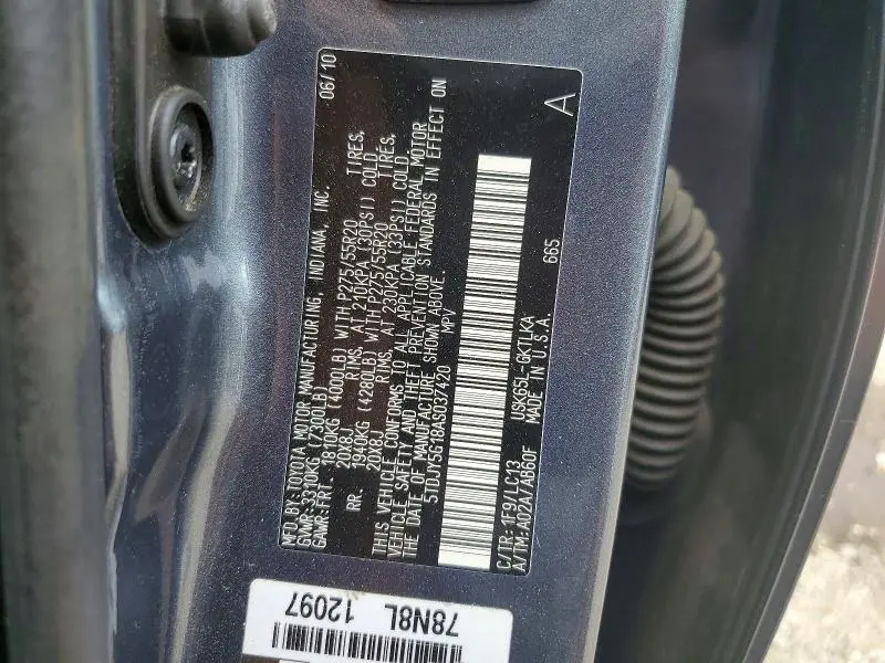 2010 TOYOTA SEQUOIA LIMITED  