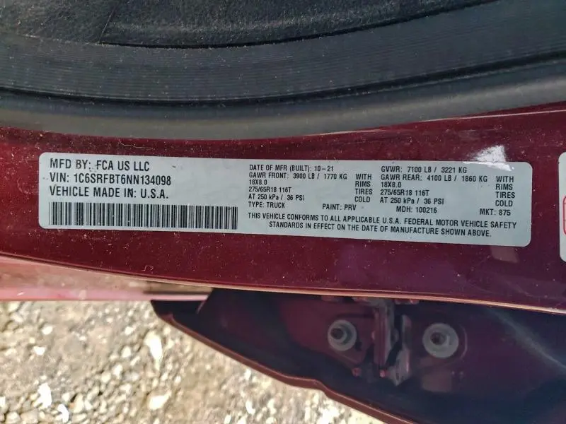 2022 RAM 1500 BIG HORN/LONE STAR  