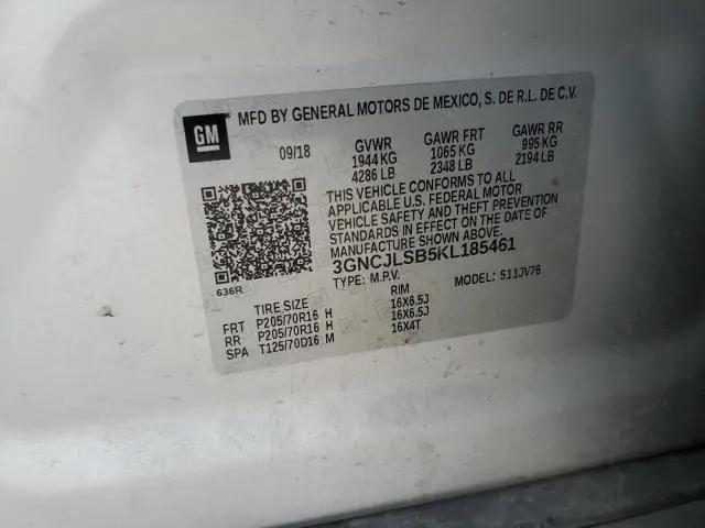 2019 CHEVROLET TRAX 1LT  