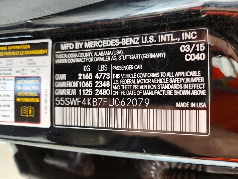 2015 MERCEDES-BENZ C 300 4MATIC  