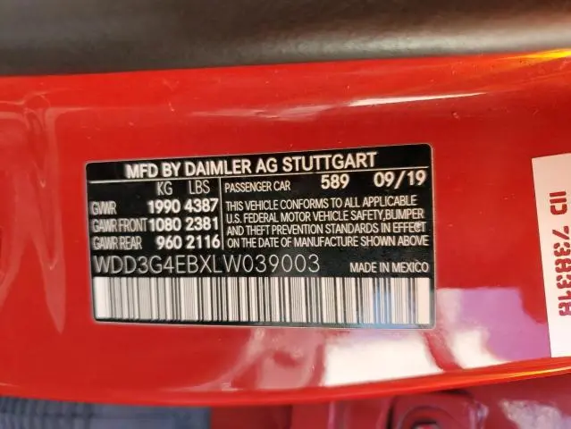 2020 MERCEDES-BENZ A 220  